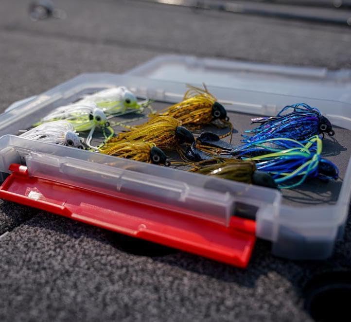 VMC Heavy Duty Swim Jig, Weedless Skirted Design for Bass Fishing in Cover and Vegetation, Size 3/8 oz., 1 Pack, Electric Blue Chartreuse