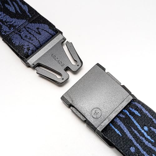 Arcade Belts A2 Unisex Adventure Belt: Heavy Duty Stretch, Metal Free Buckle - color: Out-of-range - Navy, size: Standard (Up to 40"); 1.5" Wide