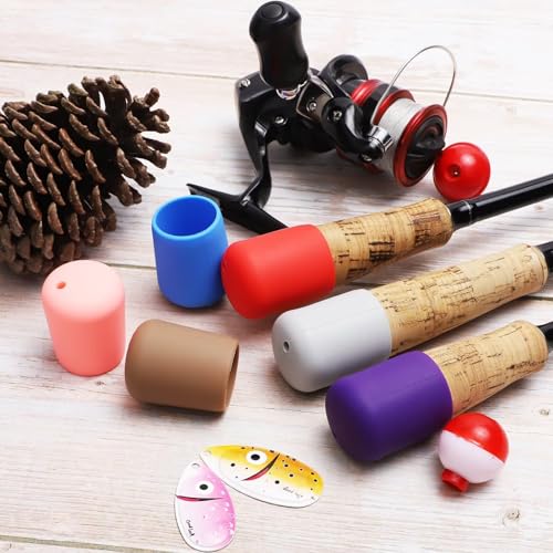 Dovesun Fishing Rod Butt Cushion Fishing Rod Seat Cushions Fishing Rod Protector Fishing Rod Butt Cap End Fishing Rod Holders Small(1.22in) 6 Colors 6pcs - color: 6PCS-Fit for 1.02"-1.18"(26mm-30mm) Rod Butt