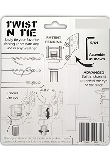 Twist N Tie Fishing Knot Tying Tool for Quicker Rigging in Any Condition - Easy & Safe Fishing Tools Knot Ideal for Kids and Grandparents - Fishing Accessories Line, Fishing Knot Tool - Uni Knot Tool