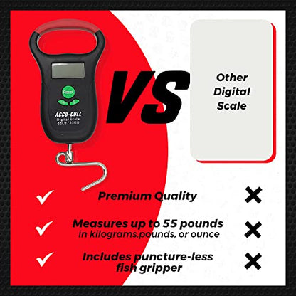 Accu Cull Fish Culling System Digital Fish Scale - Fishing Gear - Portable Fish Weight Scale Fishing Gifts for Men - Fish Scales Digital Weight for Tournament - Bass Fishing Gear, Fishing Accessories