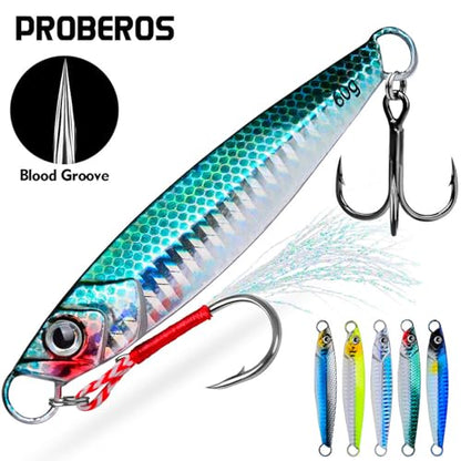 Treble Hook Fast Sinking Jigging Baits Jigs Lure 13g/30g/60g Hard Metal Jigging Spoon Lures Saltwater Fishing Lure - color: ColorD 30G