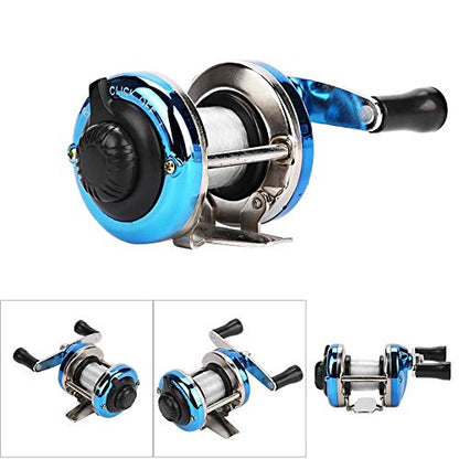 Ice Fishing Reel, Durable Metal Baitcasting Reel Blue Inline for Saltwater Freshwater Winter Anglers