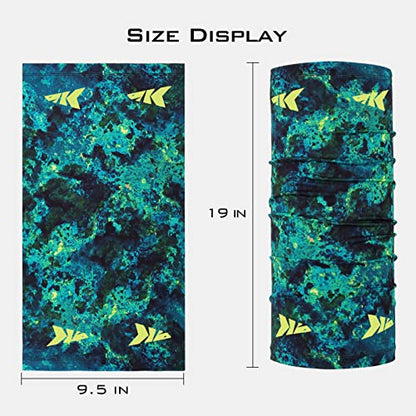 KastKing Sol Armis Neck Gaiter - UPF 50 Face Mask - UV Sun Protection Mask for Men & Women, Fishing, Hiking - color: I: Boulder Camo Aquarius, size: One Size