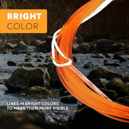 Fly Fishing Tenkara Tapered Line Hi-Vis Orange, Monofilament Tenkara Nylon Line, 11FT 12FT 13FT 15FT - style: Tk-ttl-33