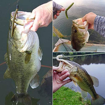 Wacky-Worms-Bass-Fishing-Lure-Kit-Wacky-Rig-Worms-Soft-Plastic-Stick-Baits3 4" 5" 6 inch - color: 3 inch 30 pcs