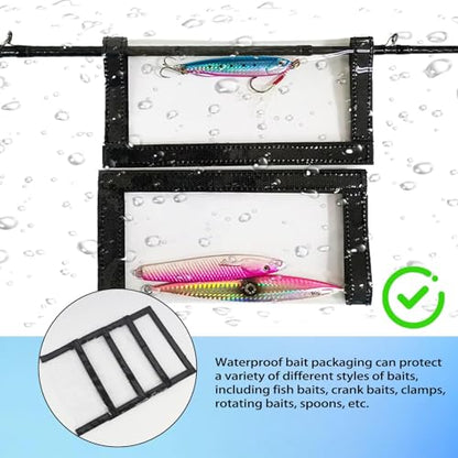4 Pcs Fishing Lure Covers, Clear Lure Wraps for Rod Lures Hooks, Saltwater Hook Covers, Liv Rod Sleeve, Fishing Hook, Pole Protector Keeper