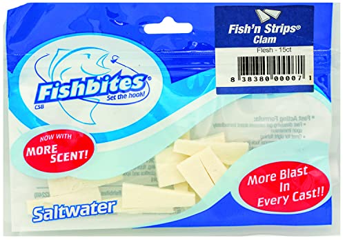 FishBites Fish'n Strips - Clam - color: Flesh