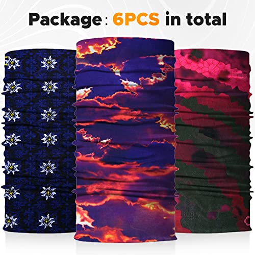 JOEYOUNG Headwear, Bandana, Neck Gaiter Head Wrap Headband Balaclava Magic Scarf - color: A-floral 3
