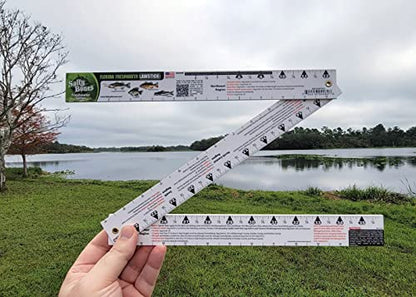 Salty Bones Florida Freshwater Lawstick - 36" Folding Fishing Ruler - Made in The USA - Updated for 2026 - Newest Version