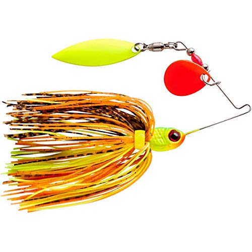 BOOYAH Pond Magic Small-Water Spinner-Bait Bass Fishing Lure - color: Fire Bug, style: Pond Magic