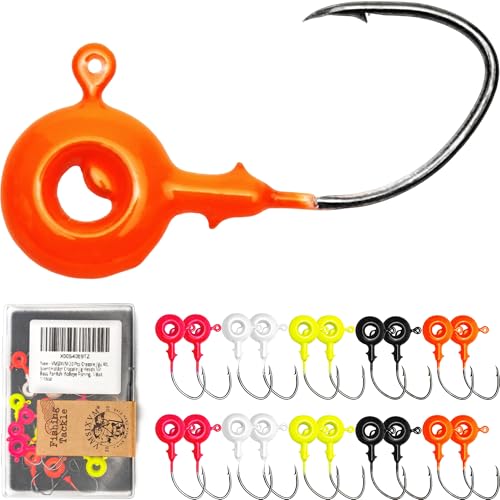 20 Pcs Crappie Jigs Kit, Scent Holder Crappie Jig Heads for Bass Panfish Walleye Fishing, 1/8oz, 1/16oz - color: 1/16oz - 20 Pcs