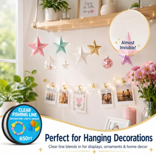 Clear Fishing Line for Decorations - Crafts - Jewelry