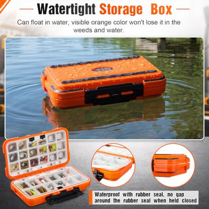 4 Pack Fishing Tackle Box, Large Waterproof Lure Bait Storage Box with Adjustable Dividers, Double Sided Floating Storage Container for Hooks, Sinkers, Beads, Small Baits(Stylish) - size: Large, style: Stylish