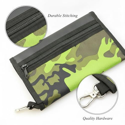 Fishing Lure Storage Bag, Canvas Roll Up Tackle Organizer for Soft Baits, Compact Portable Wrap for Backpack and Gear (1 PC)