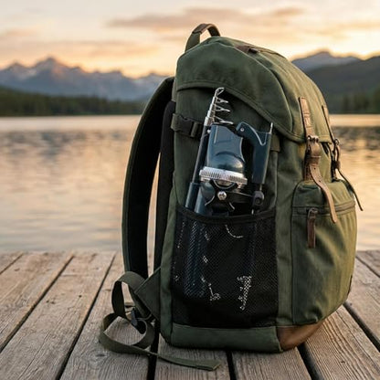 Mini Rod & Reel Combo 5.6ft-Foldable Telescopic Rod - Ultra Compact Mini Fishing Gear - Pocket-Sized Portable - for Travel Hiking Backpacking - Includes Smooth Reel