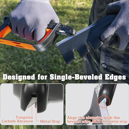 SHARPAL 103N All-in-1 Knife Garden Tool Lawn Mower Blade Sharpener | Axe, Hatchet, Machete, Pruner, Hedge Shears, Scissors, Gardening Sharpening Tool Gifts for Men