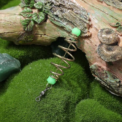 BESPORTBLE 24Pcs Fishing Bait Traps Cage Feeder Basket Holder: Carp Bait Cage Carbon Steel Spring Method Feeder Basket with Luminous Beads Carp Rig, Catfish Chicken Liver and Night Fishing Gear