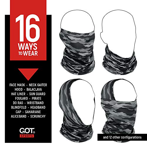 UPF 50+ Fishing Neck Gaiter - UV Face Mask Sun Protection for Men Women | Moisture-Wicking, Quick-Drying, Built-in SPF, UVA/UVB Blocking, Hunting Camo Design, Versatile Headwear - color: Disruptive Night Camo