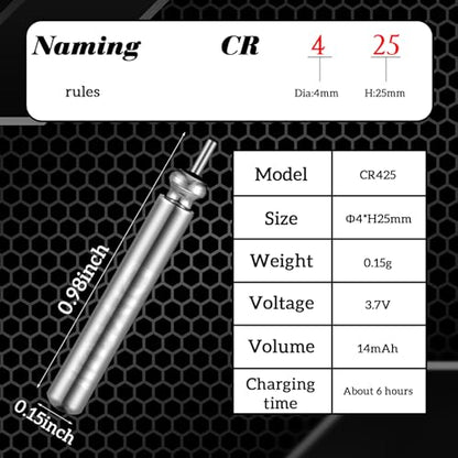 Copkim 8 Pcs Fishing Bobbers Battery Rechargeable and 2 Pcs Float Battery Charger Lighted up Night Bobber Batteries Night Fishing Accessories Tackles - color: White, style: Cr425,2 Hole
