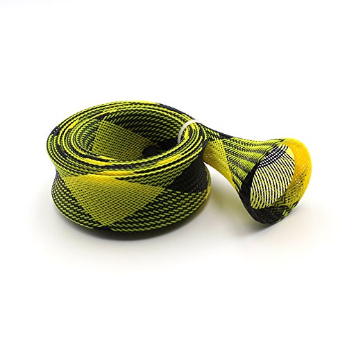 Mr. Z Pack of 4 Casting Fishing Rod Sleeves with 2 Rod Straps Fishing Rod Covers Pole Jacket Rod Socks - color: Yellow and Black