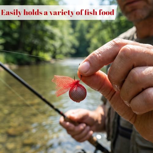 66 FT Fishing Soft Spawn Net,2.36'' Wide Baits Bags Mesh Catfish Bait Holder Bag Fishing Accessories for Roe Bags Equipment Tackle Kit