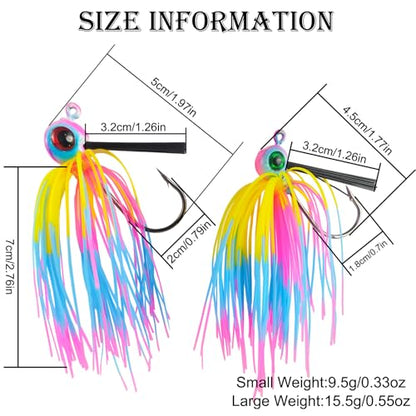 Football Jig, Bass Jigs Weedless Fishing Lures Jigs for Bass Fishing -Flipping Jigs for Pike, Heavy Cover and Monster Fish - size: 5cm/15.5g