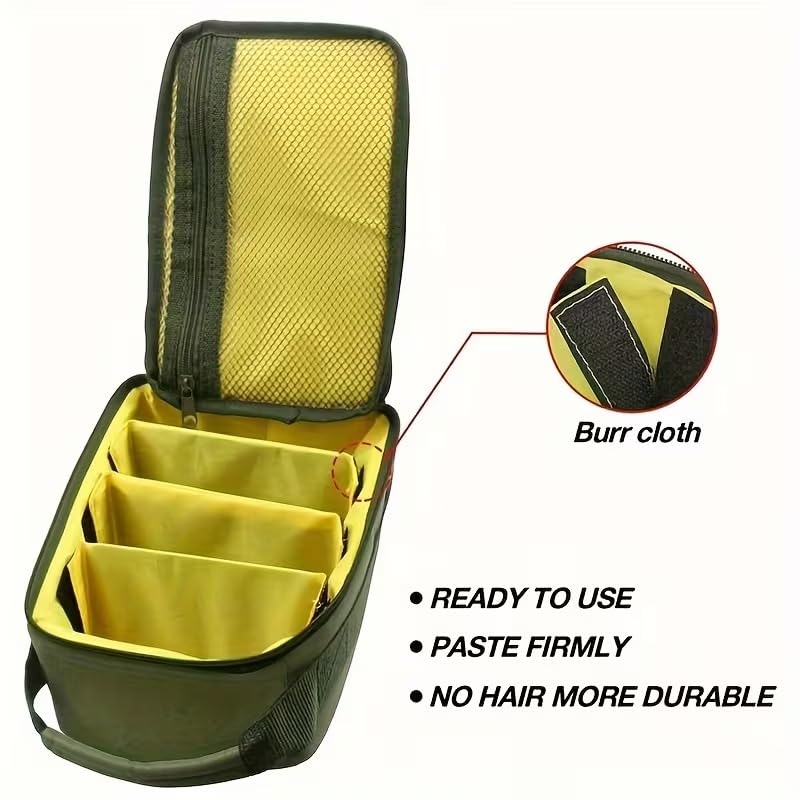 Waterproof Fishing Tackle Bag with 3 Adjustable Dividers, Lightweight Storage Bag(Black) - color: Black