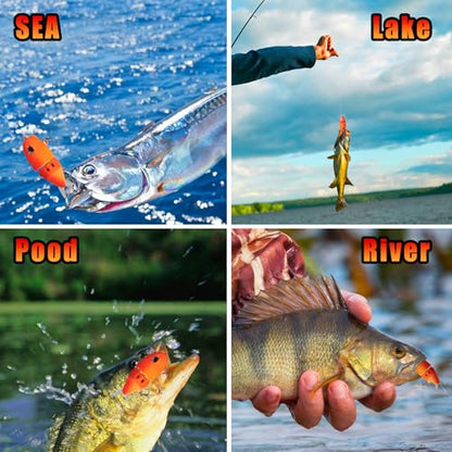 2Pcs Mini Glide Bait for Bass Fishing,Slow Sinking Fishing Lure,Freshwater Saltwater Multi Jointed Swimbait Wobbler,for Amazing Fishing Gear Gifts for Family - color: Red
