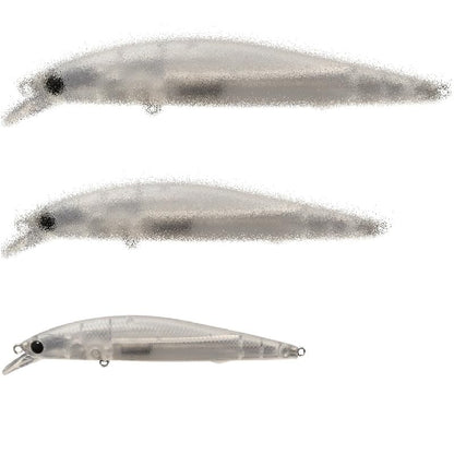 10 Blank Unpainted Minnow Crankbait Topwater Lipless Jerkbait Fishing Lures V5 - color: UPM258P10