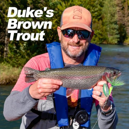 Fishing Lures Inline Spinner Baits, Trout Bass Fishing Gears with Treble Ultra-Sharp Hooks, Rooster Tail Fishing Lures for Trout Salmon