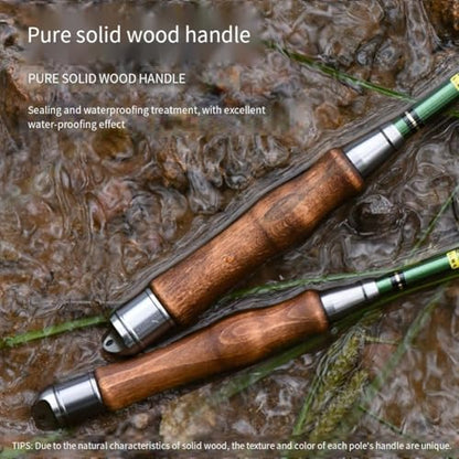 -for Compact for Mini Fishing Rod 1.2m-1.8m, Lightweight Carbon Fiber Portable Travel Pole with 28cm Storage Size for Pocket, Green