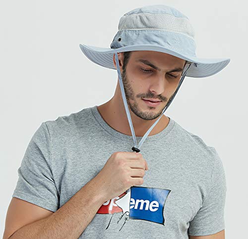 DDYOUTDOOR™ 07-281 Fashion Summer Outdoor Sun Protection Fishing Cap Neck Face Flap Hat Wide Brim - color: Gray