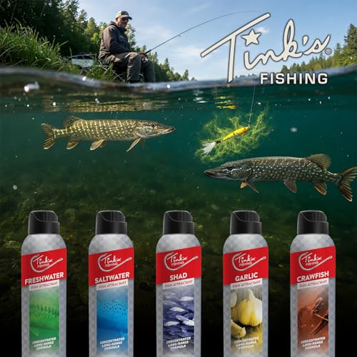 TINK'S Lure for Fishing (5 oz Can) Long Lasting Fish Lure Spray/Attractant Mist - Advanced Bait for Game Fish hat Prey on Shad, Including Bass, Walleye, and Striped Bass