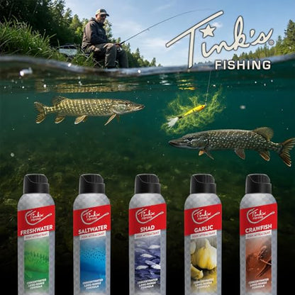 TINK'S Lure for Fishing (5 oz Can) Long Lasting Fish Lure Spray/Attractant Mist - Advanced Bait for Game Fish hat Prey on Shad, Including Bass, Walleye, and Striped Bass