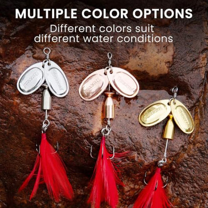 TRUSCEND Vibespinner Easy Catch Fishing Lures with BKK Hooks, Tail Spinner Baits with 4 Actions, Vibrating Swimming Flashing & Jigging for More Bites, Spoon Lures for Bass Trout Crappie Walleye Pike - color: B1-1/4oz-1.8"