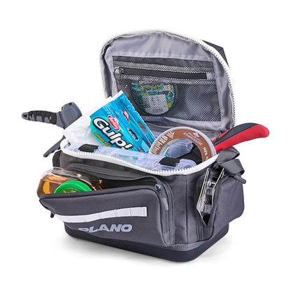 Plano Weekend 3600 Tackle Bag, Cutting-Edge Fishing Tackle Bag, Molded Waterproof Base, Spacious Storage, Die Cut Tool Sleeves, Daisy Chain Attachment Points - color: Slate, style: 3600 Tackle Case