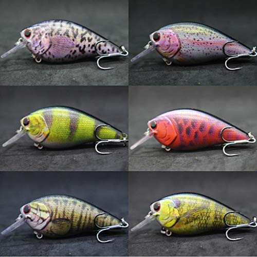 Minnow Crankbait for Bass Fishing Bass Lure Jerkbait Fishing Lures and Tackle Box - color: HC25KB3