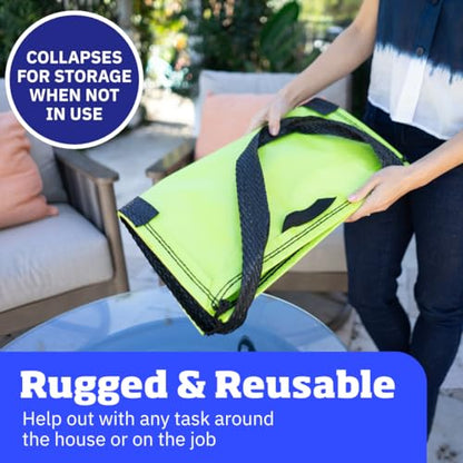DURASACK Heavy Duty Storage Tote Bag 22-Gallon, Lime Green, Pack of 4 | Rugged Woven Polypropylene Moving Bag, Reusable Self-Standing Design, Holds up to 500 Pounds - color: Lime Green, size: Pack of 4