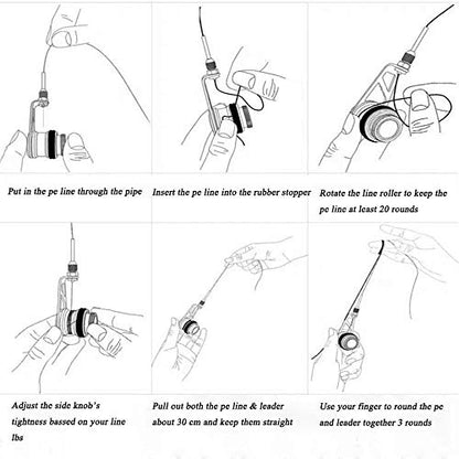 Fishing Bobbin Knotter FG GT RP Line Wire Knotting Tool Fishing Line Winder Assist Knotting Connector Accessories - color: black