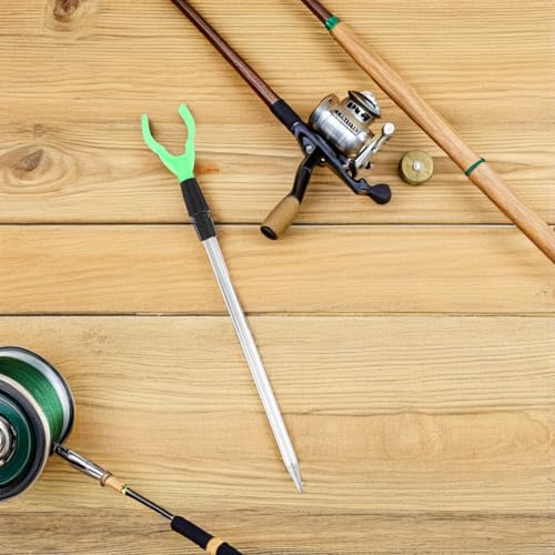 6pcs Telescopic Fishing Rod Holder Stand Aluminum Alloy Extendable Fish Rod Rack Ground Spike Portable Travel Sea Fishing Pole Bracket