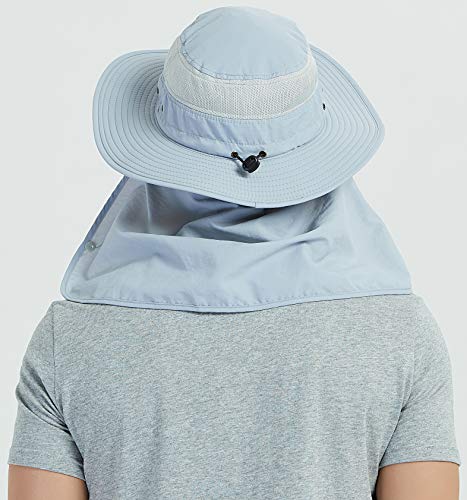DDYOUTDOOR™ 07-281 Fashion Summer Outdoor Sun Protection Fishing Cap Neck Face Flap Hat Wide Brim - color: Gray