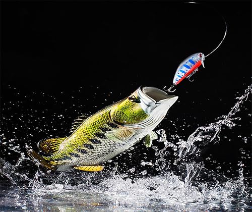 3D Eyes Artificial Crankbait Fishing Lures Kit Jerkbaits for Bass Lures - color: 10pcs minnow lures with bill