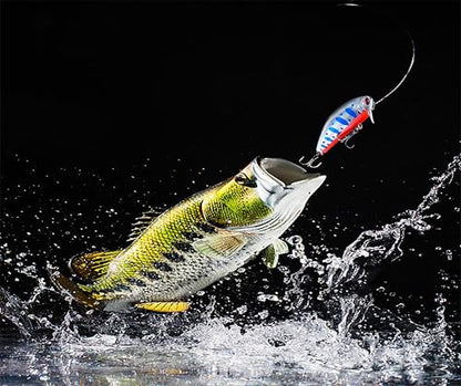 3D Eyes Artificial Crankbait Fishing Lures Kit Jerkbaits for Bass Lures - color: 10pcs minnow lures with bill