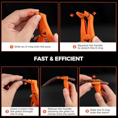 KastKing AlumaStream 7.5" Aluminum Fishing Pliers, Hook Remover, Split Ring Pliers, Fishing Gear, Fishing Gifts for Men, Corrosion-Resistant Saltwater & Freshwater Pliers, 17-4 Stainless Steel Jaws - size: B：7.5" Aluminum Plier + Wacky & Neko Rig Plier