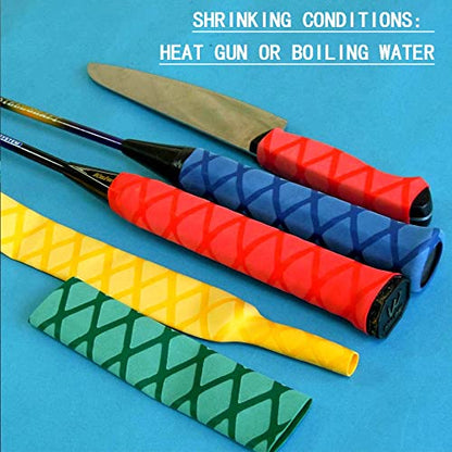 WOER Fishing Rod Shrink Wrap 2:1 Dia 0.6", 0.8", 1", 1.2", 1.4", 1.6" Fishing Rod Grip Wrap Industrial Heat Shrink Tubing Fly Fishing Accessories - color: Red