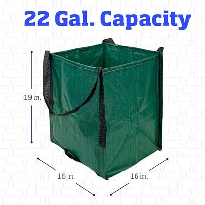 DURASACK Heavy Duty Storage Tote Bag 22-Gallon, Green | Rugged Woven Polypropylene Moving Bag, Reusable Self-Standing Design, Holds up to 500 Pounds - color: Green, size: Single