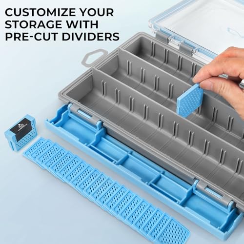 Calamus DryVault Waterproof Tackle Box, Sturdy 3600 Tackle Trays, Fishing Tackle Box Organizer With Removable Dividers, Lure Box and Terminal Tackle Storage - size: 3600(1 Pack)