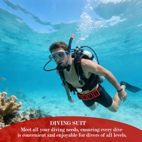 4 Pcs Scuba Weight Belt,Diving Weight Belt with Metal Block Buckle Coated Dive Weights Nylon Dive Belt Suitable for Free Diving - color: Red, size: 1.1lb