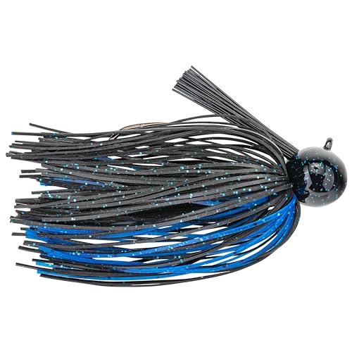 Strike King Tour Grade Football Jig Bait - color: 2 - Black / Blue, size: 0.75 ounce